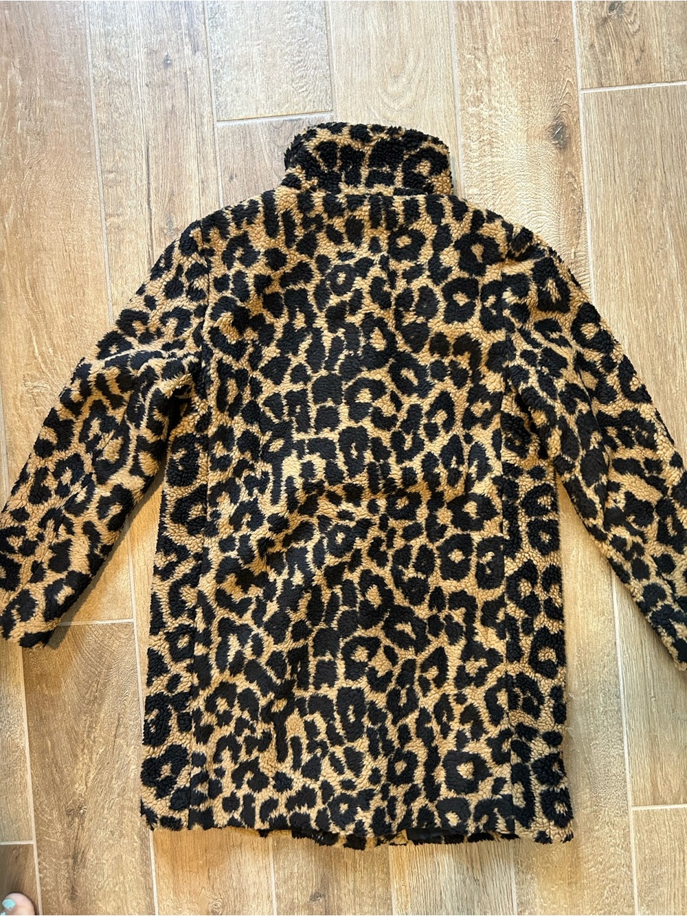 LOFT Leopard Print Teddy Coat - Picture 4 of 4